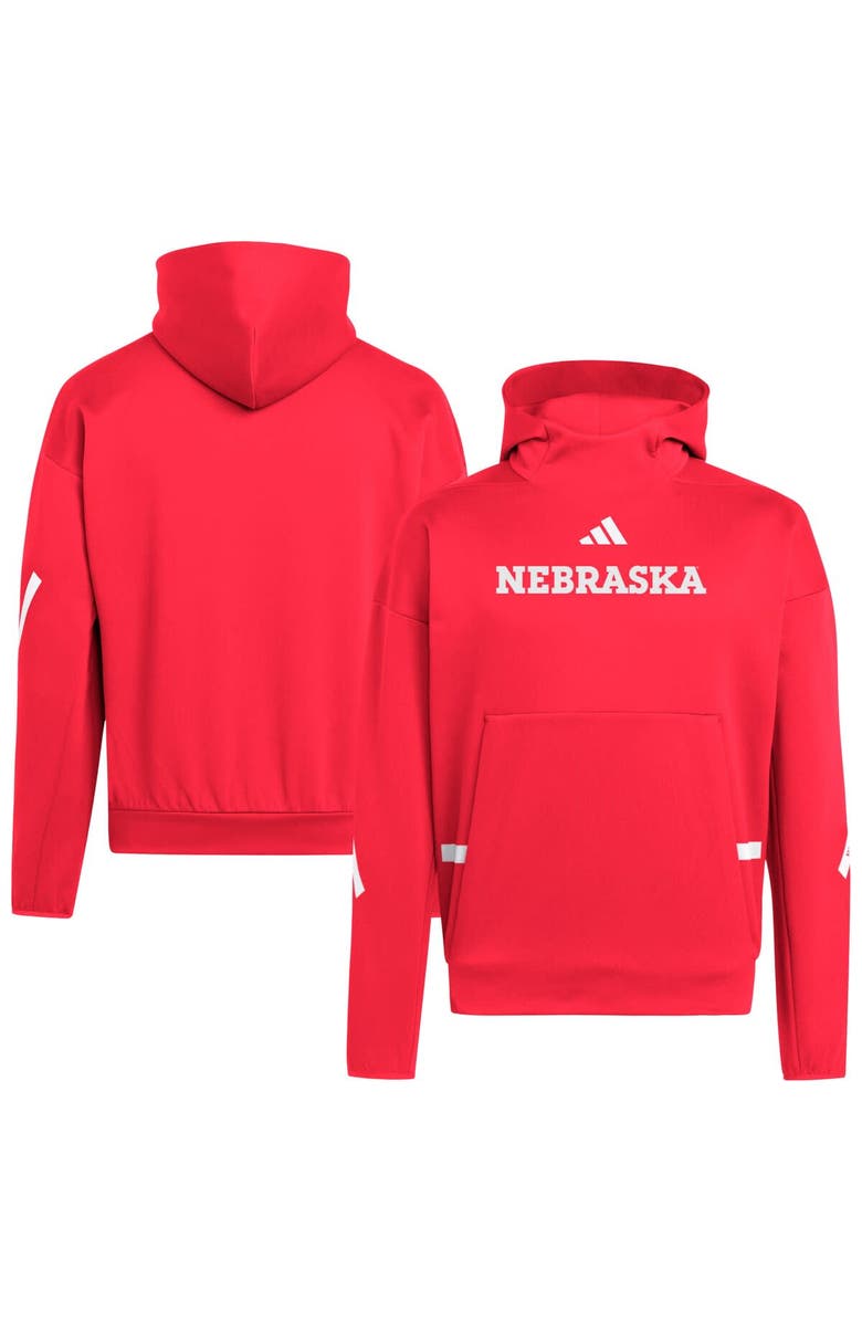 adidas Men's adidas Scarlet Nebraska Huskers Z.N.E. Pullover Hoodie, Main, color, Scarlet