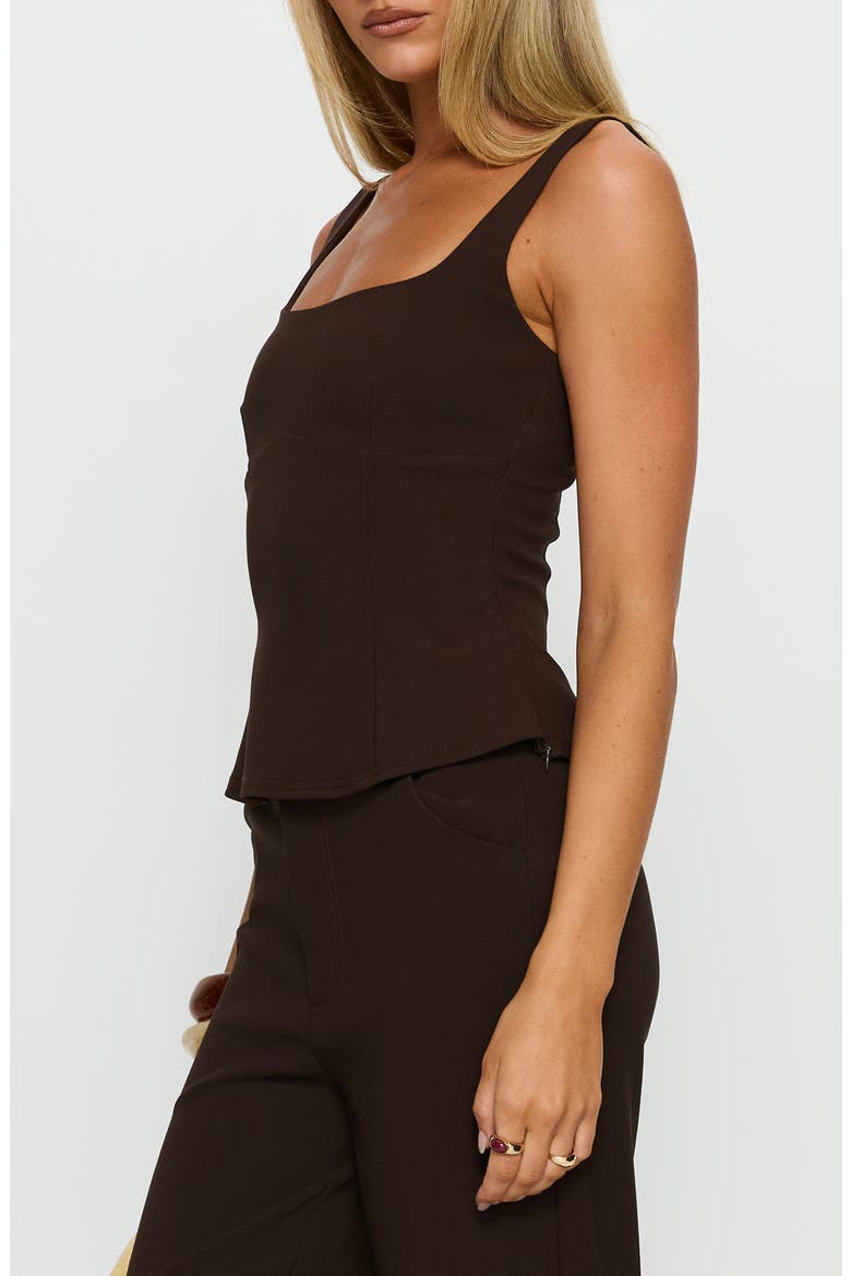 Kinsie Tailored Tank, Alternate, color, BROWN