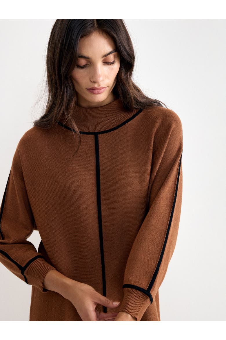 Hallie Jumper Dress, Alternate, color, Brown