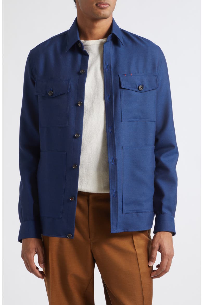 The Wool & Cashmere Overshirt, Main, color, BLUE