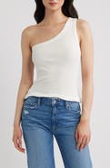 A.REN Eve Cotton Rib One-Shoulder Tank