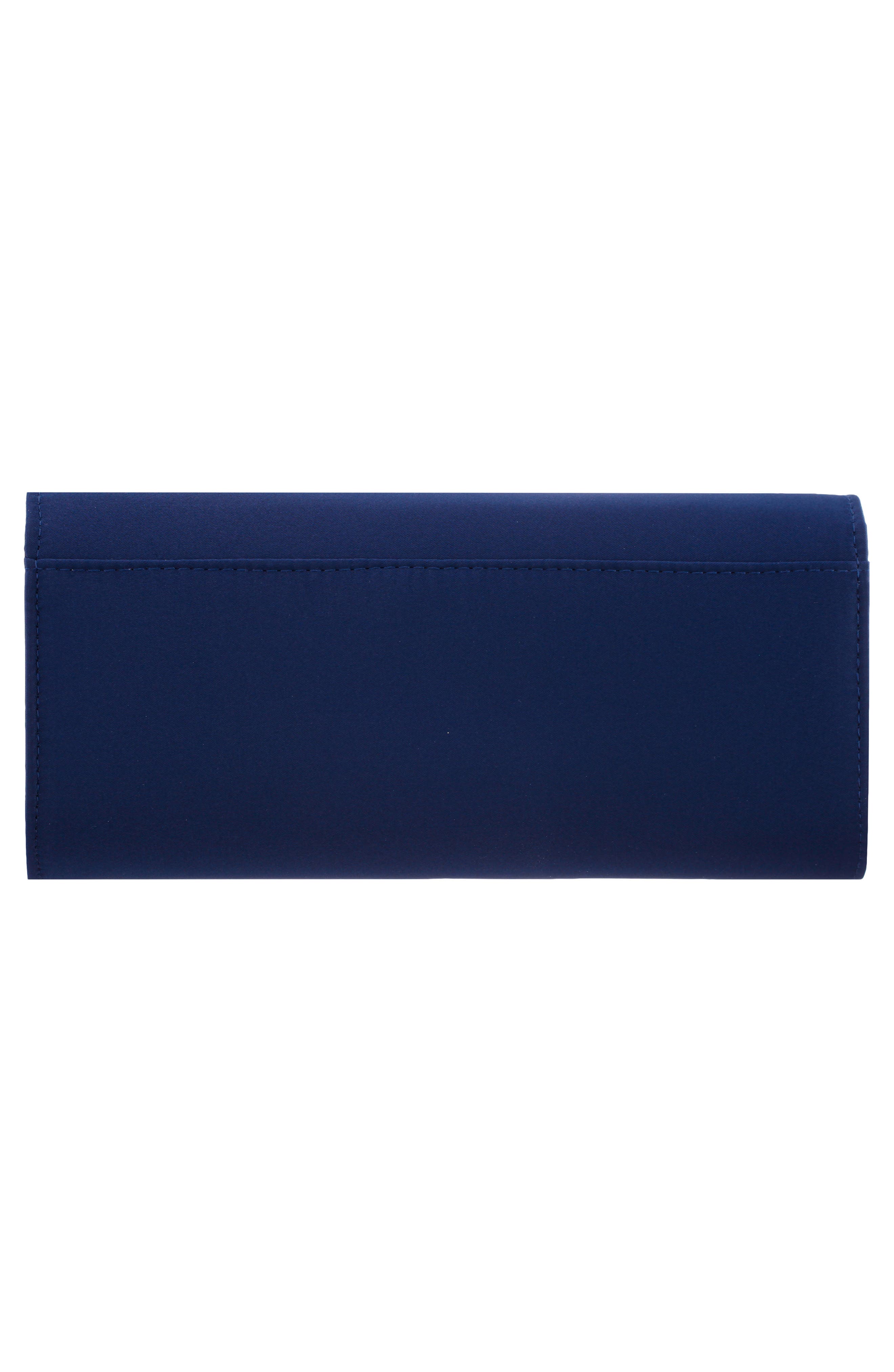 Aurella Crystal Trim Clutch, Alternate, color, NAVY