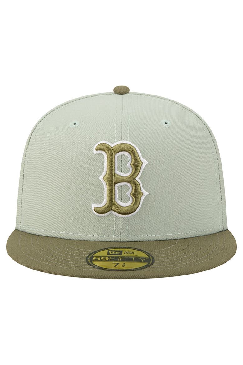 Men's New Era Green/Olive Boston Red Sox Color Pack 59FIFTY Fitted Hat, Alternate, color, Green