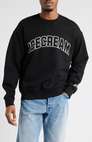 ICECREAM College Logo French Terry Crewneck Sweatshirt