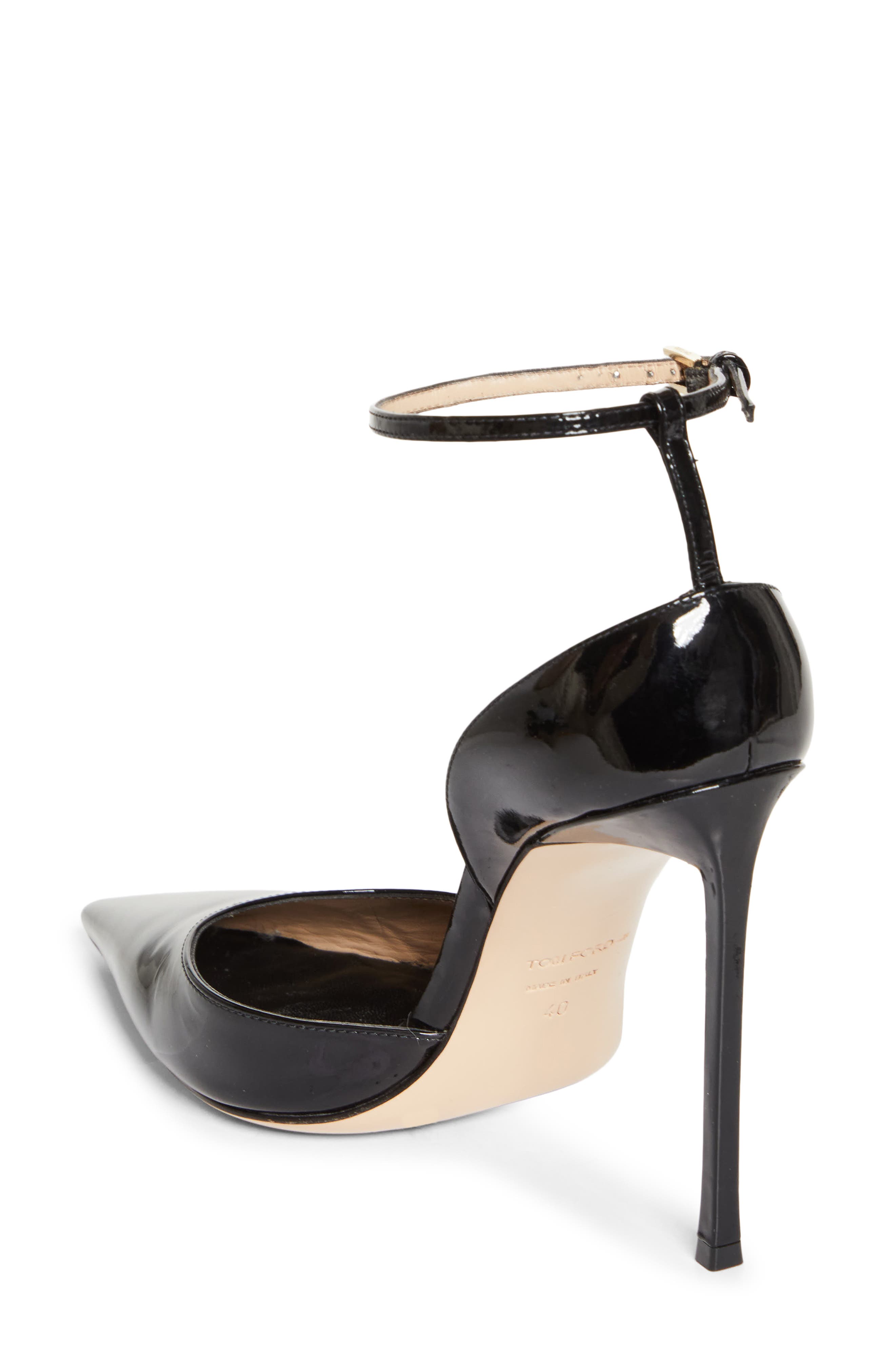 TOM FORD Vertigo Ankle Strap d'Orsay Pump, Alternate, color, Naa Black