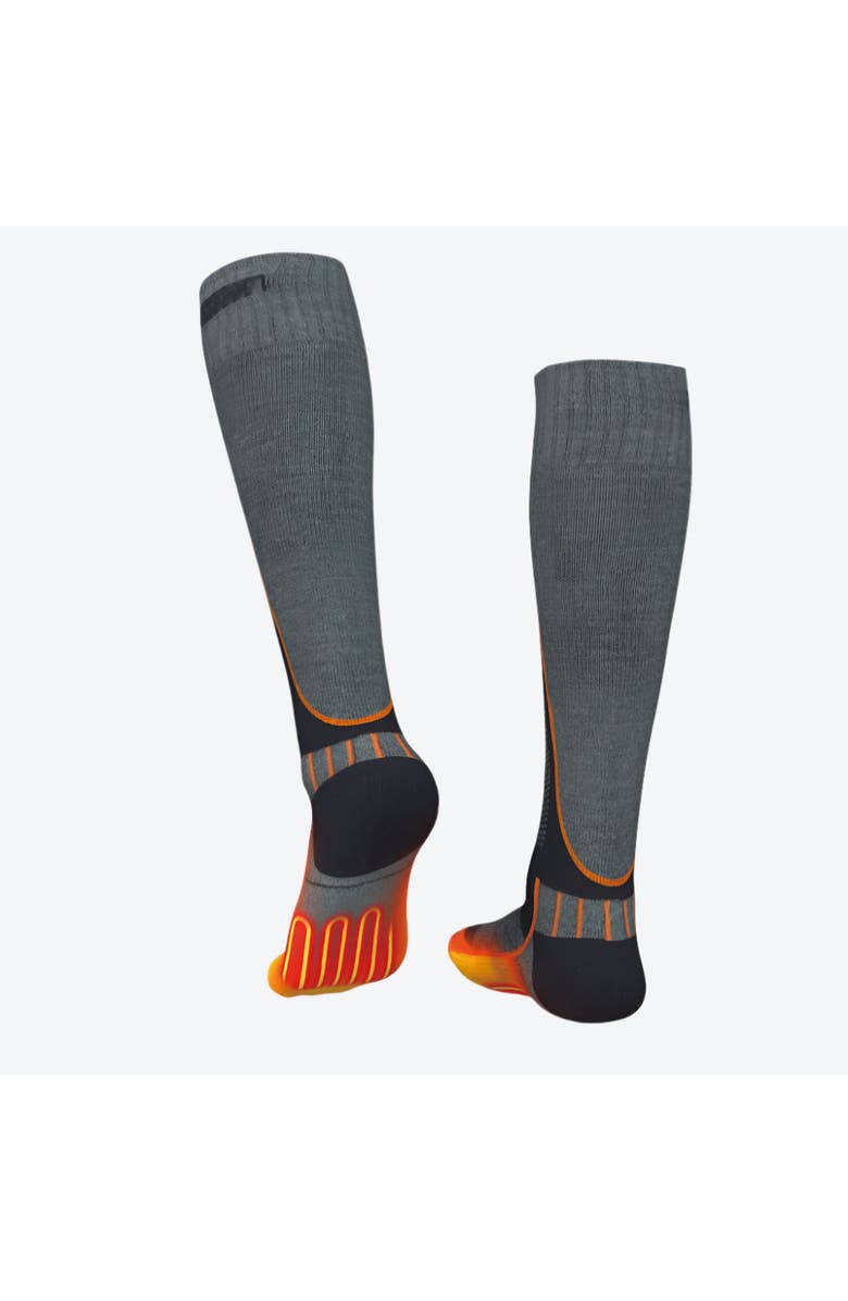 Mobile Warming Premium 3.0 Heated Wool Socks Men's, Main, color, Grey