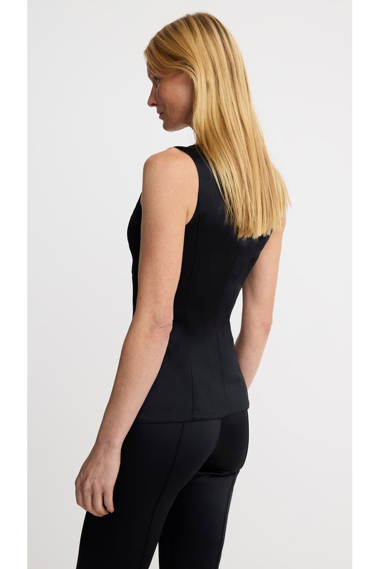 Tuxedo Waistcoat, Alternate, color, Black Satin