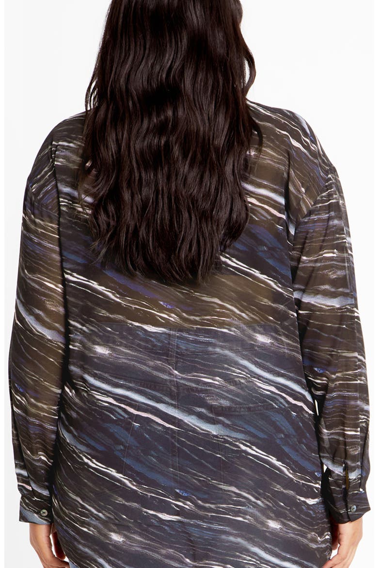 Sally Sheer Button-Up Shirt, Alternate, color, MARBLE
