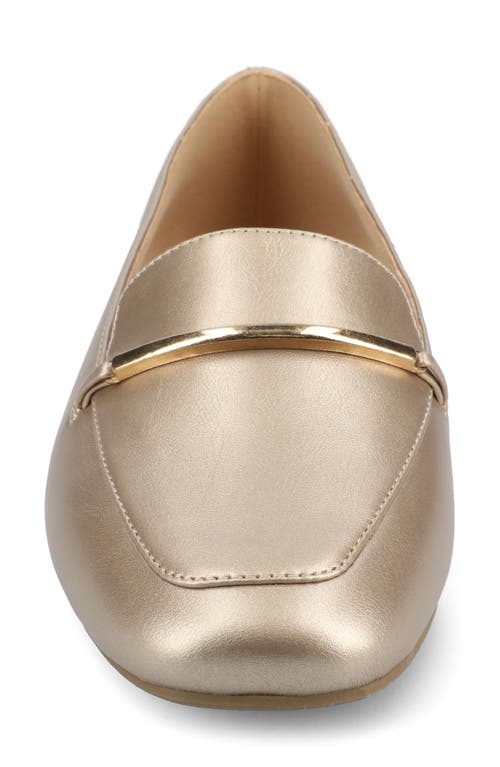 Shop Journee Collection Tru Comfort Foam Wrenn Flat In Champagne