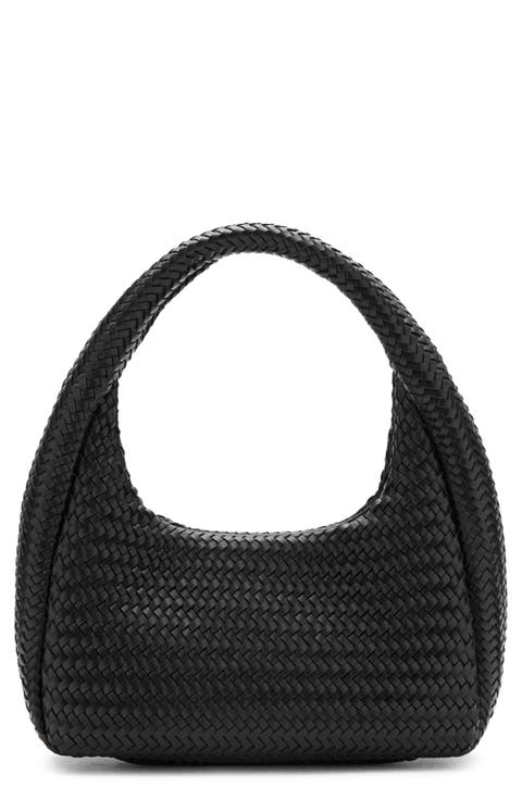 Braided Faux Leather Shoulder Bag