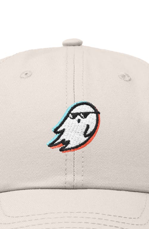 Dalix Ghost Life Embroidered Casual Cap In Beige
