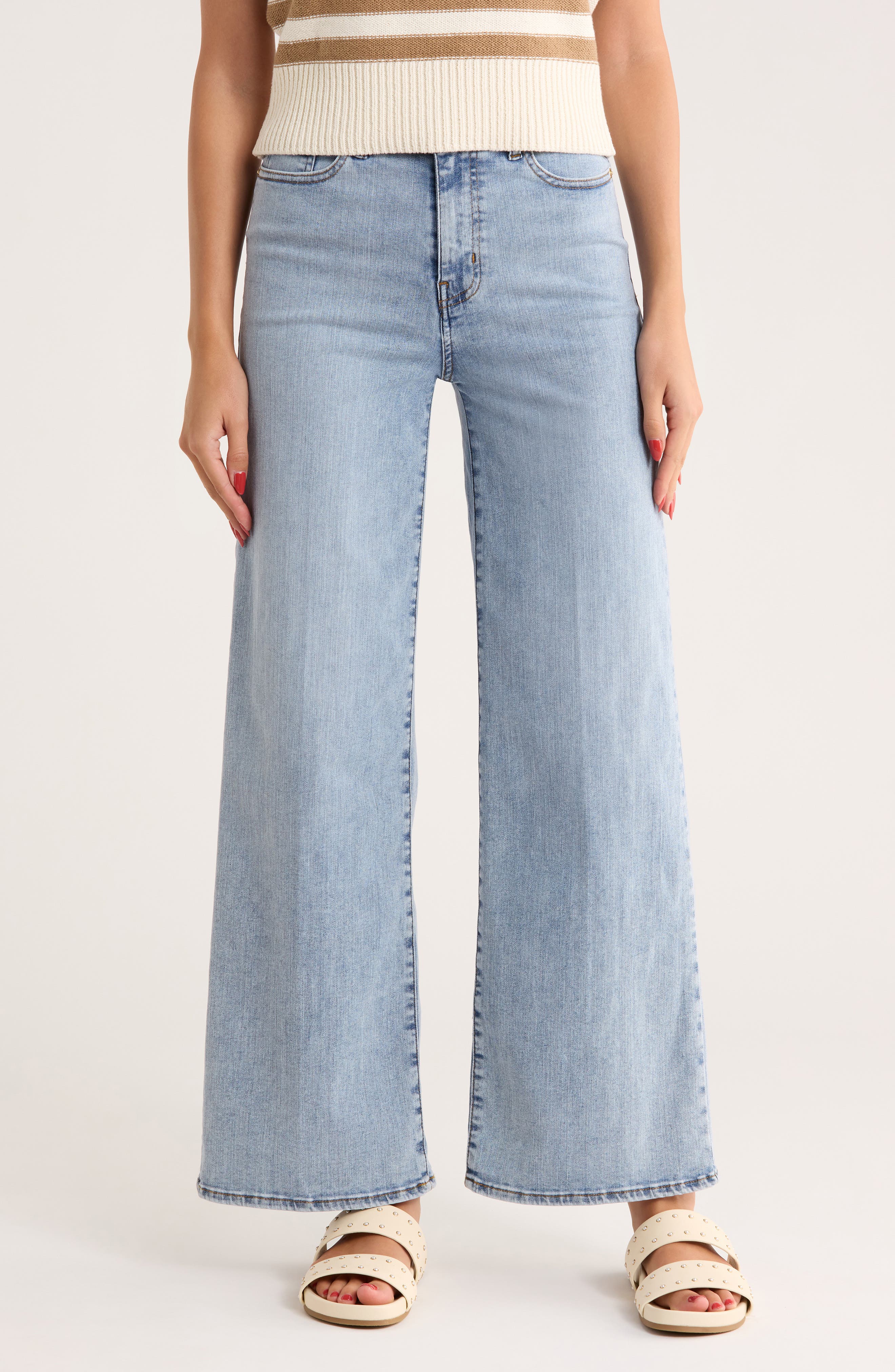 FRAME Le Slim Palazzo High Waist Wide Leg Jeans