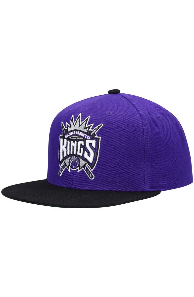 Mitchell & Ness Men's Mitchell & Ness Purple/Black Sacramento Kings Hardwood Classics Snapback Hat, Alternate, color, Purple