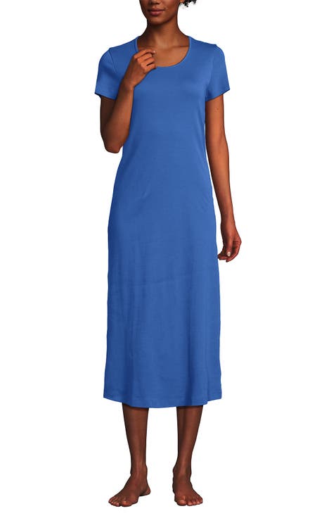 Cotton Short Sleeve Midcalf Nightgown