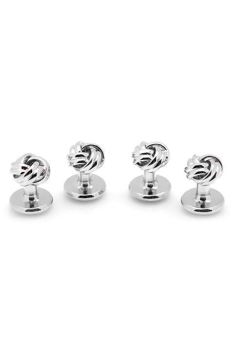 Silver Knot Shirt Studs