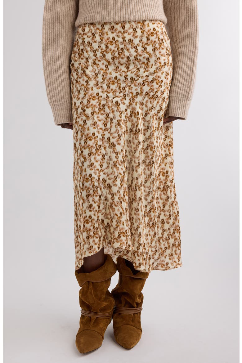 Lisanne Jacquard Midi Skirt, Main, color, OCHRE