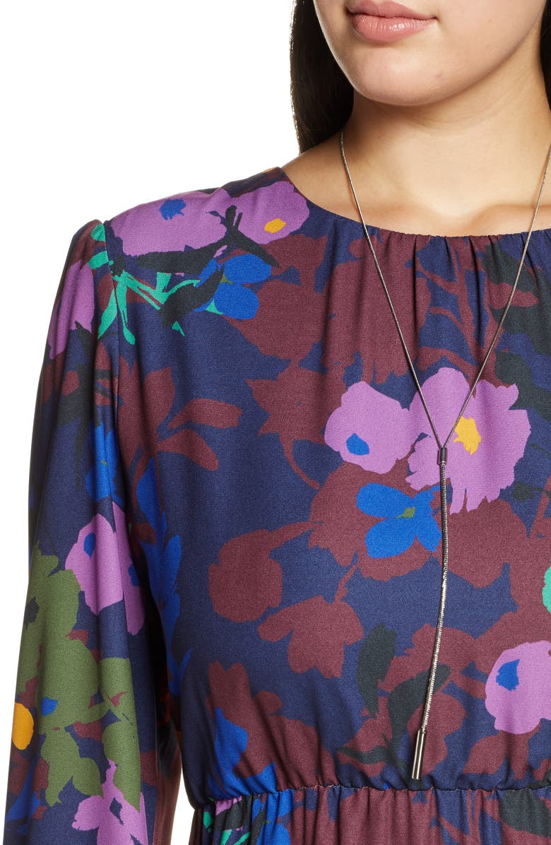 Halogen<sup>®</sup> Long Sleeve Midi Dress, Alternate, color, 