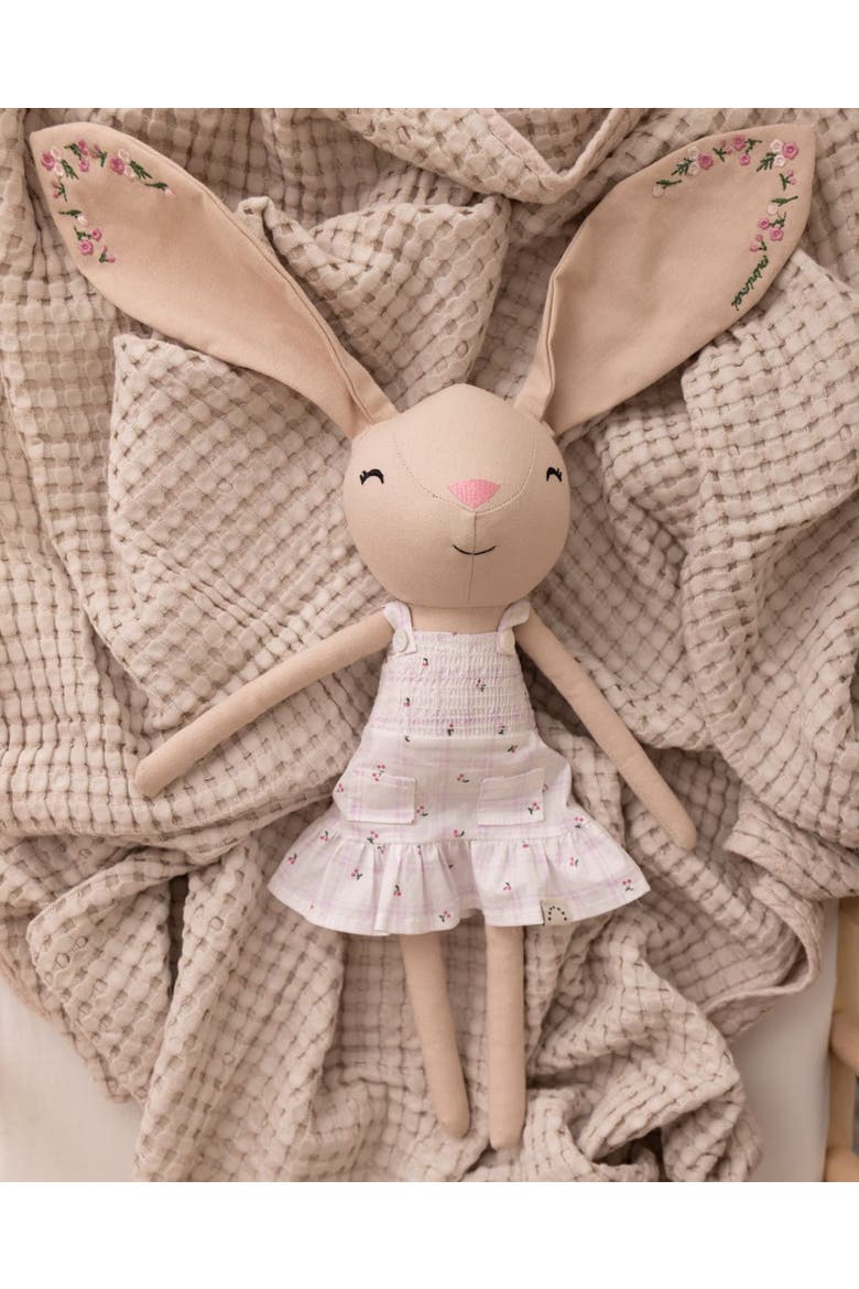 Bella Cotton/Linen Bunny Doll, Alternate, color, Pink