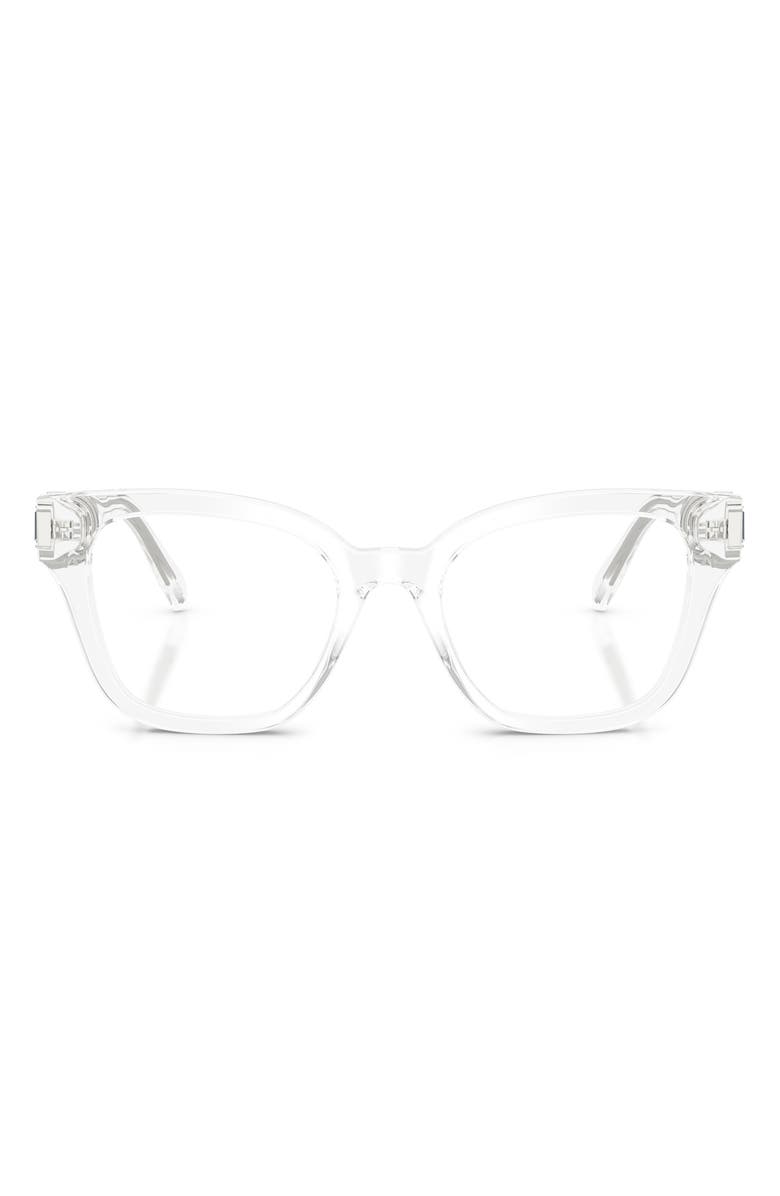 Swarovski 52mm Square Optical Glasses, Main, color, Transparent / Demo Lens