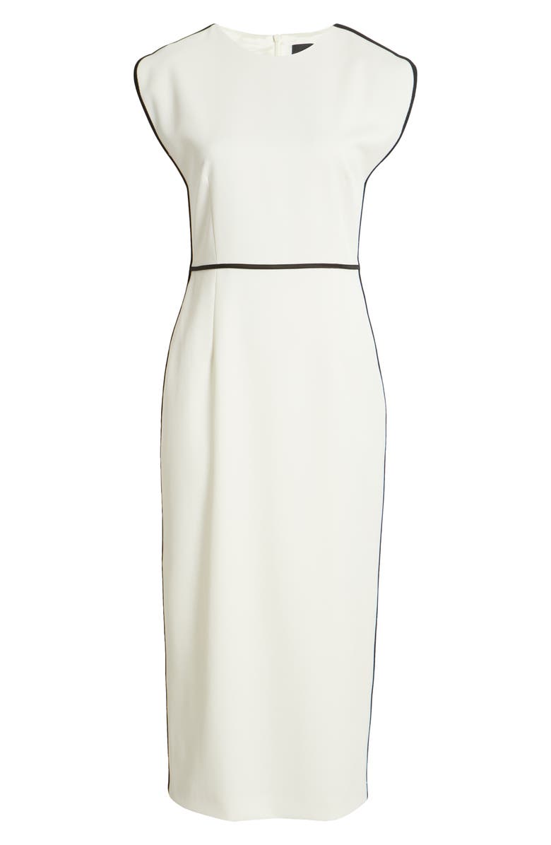 BOSS Detira Wool Blend Sheath Midi Dress, Alternate, color, 