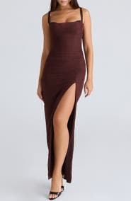 HOUSE OF CB Lini Sleeveless Mesh Maxi Cocktail Dress
