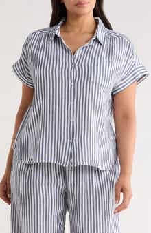 Cotton Gauze Button-Up Shirt