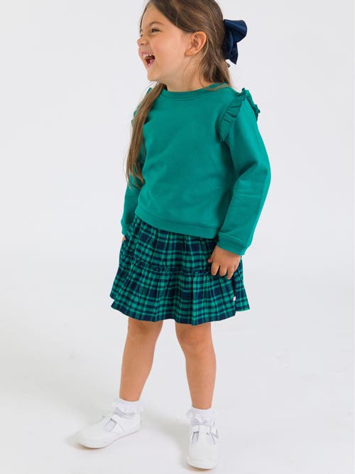 Rufflebutts Smocked Twirl Skirt In Green