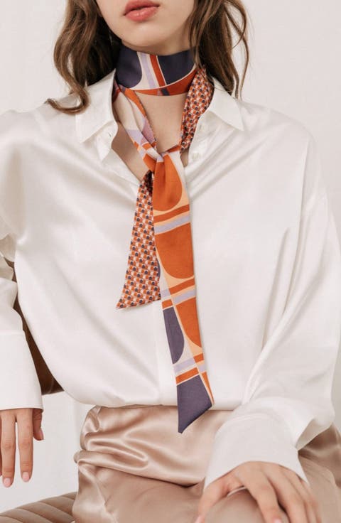 Modular Skinny Silk Scarf