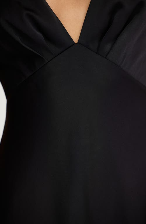 Significant Other Lucile Sleeveless Satin Maxi Dress In Black