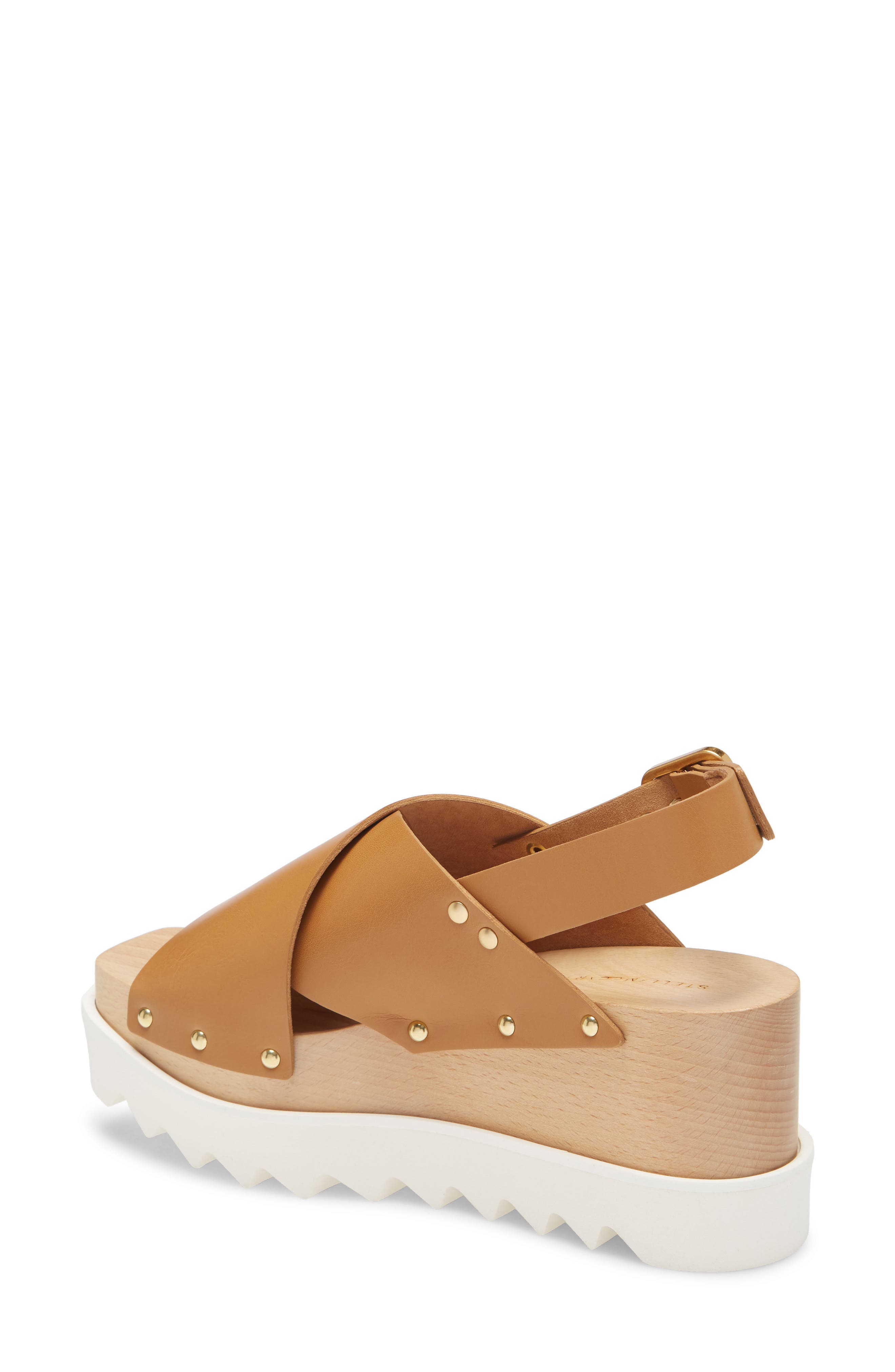 Stella McCartney Cross Strap Platform Sandal, Alternate, color, 