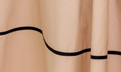 Flying Tomato Contrast Stripe Cotton Fit & Flare Maxi Sundress In Brown