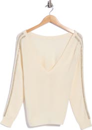Elie Tahari V-Back Wool & Cashmere Sweater