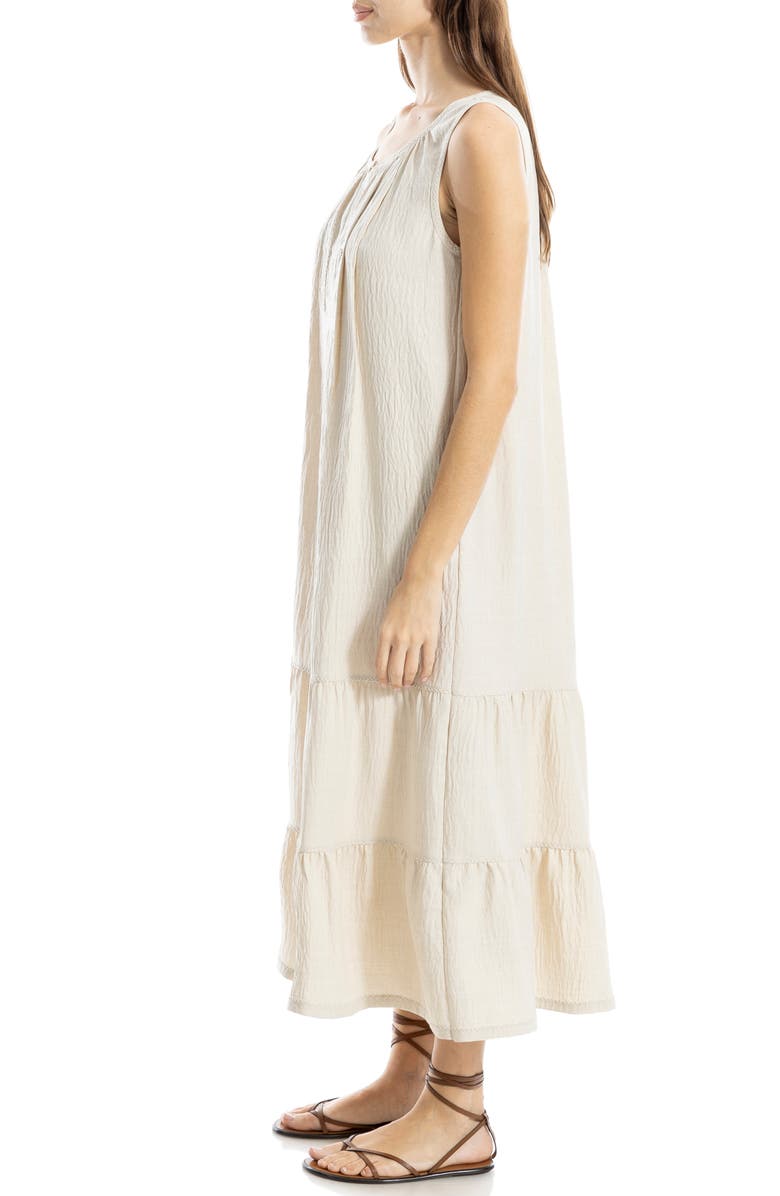 MAX STUDIO Sleeveless Split Maxi Dress, Alternate, color, Heather Oatmeal