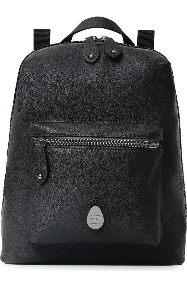 PacaPod Hartland Faux Leather Convertible Diaper Backpack, Main, color,