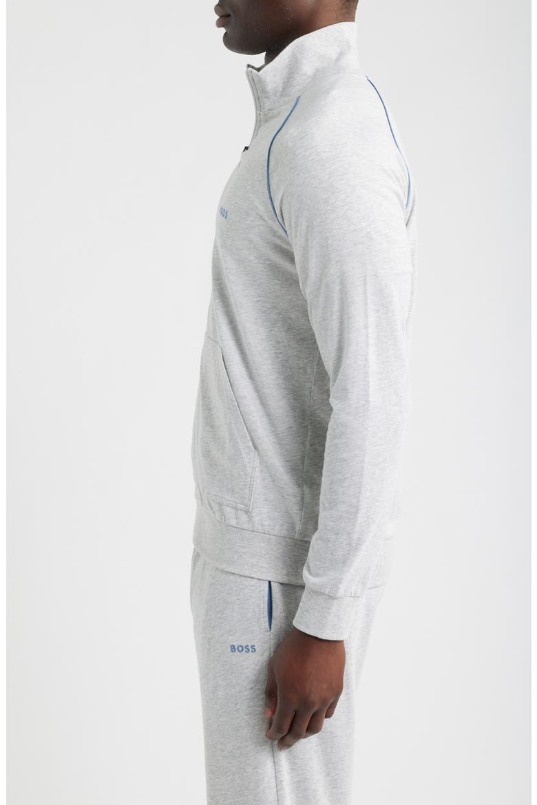 Mix Match Cotton Jersey Full Zip Jacket, Alternate, color, LIGHT/ PASTEL GREY