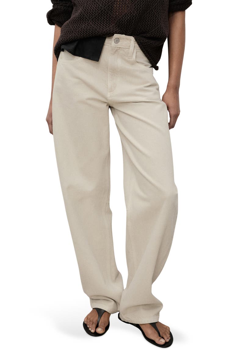 High Waist Balloon Jeans, Main, color, SAND