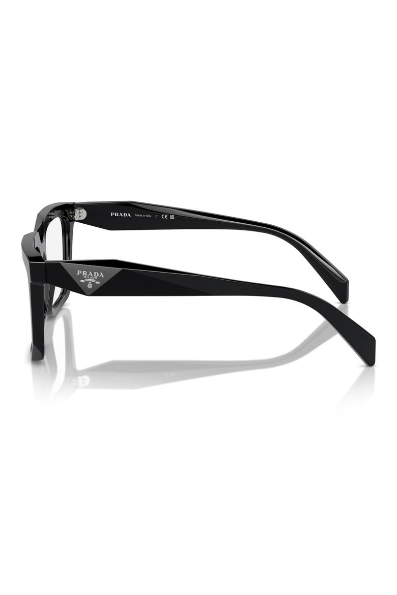 54mm Rectangular Optical Glasses, Alternate, color, BLACK