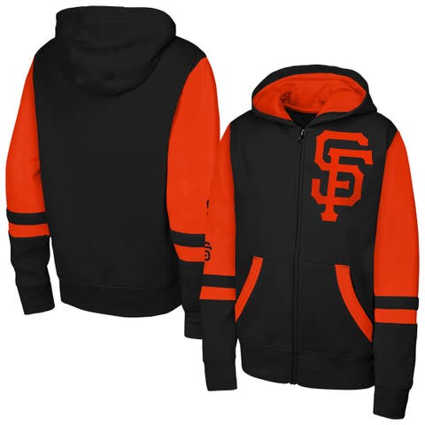 Men's Outerstuff Black San Francisco Giants Stadium Colorblock Full-Zip Hoodie