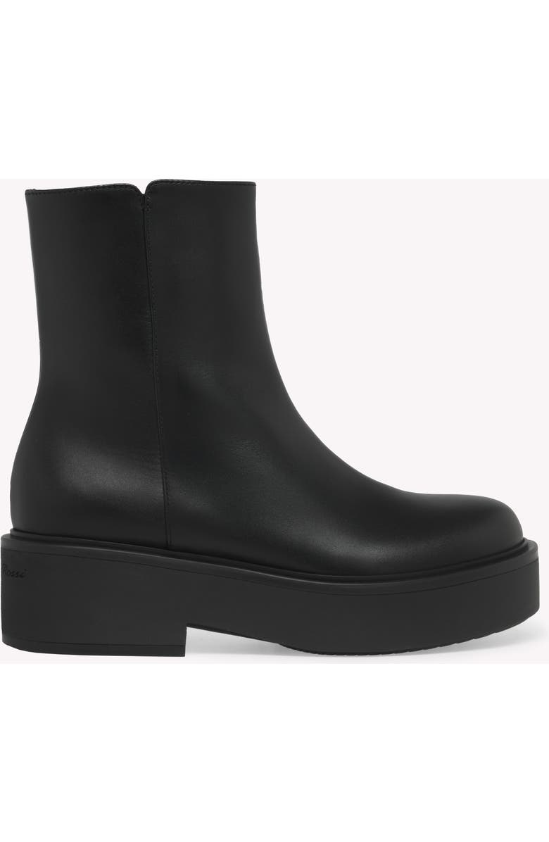 Gianvito Rossi Hiro Bootie Biker, Main, color, Black Calf Leather