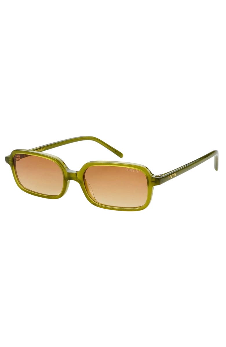 FREYRS Eyewear Miki Rectangular Sunglasses, Alternate, color, Olive