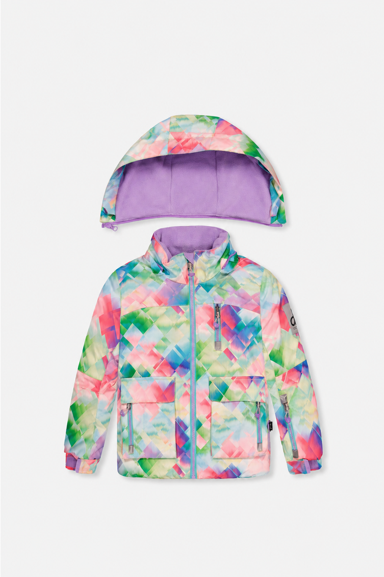 Diamond Play Jacket & Reinforced Pants Two Piece Snowsuit, Alternate, color, Multicolored with a Diamond