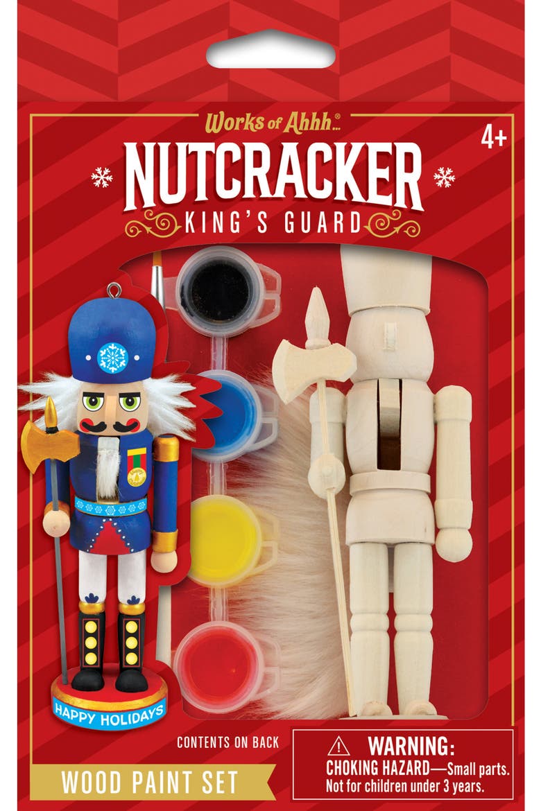 Nutcracker King Guard Ornament Paint Kit, Main, color, Multicolor