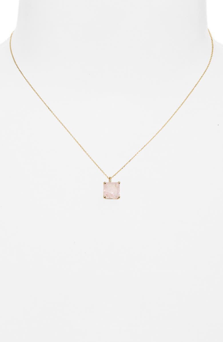 Bony Levy 14K Gold Pink Quartz Pendant Necklace, Alternate, color, 