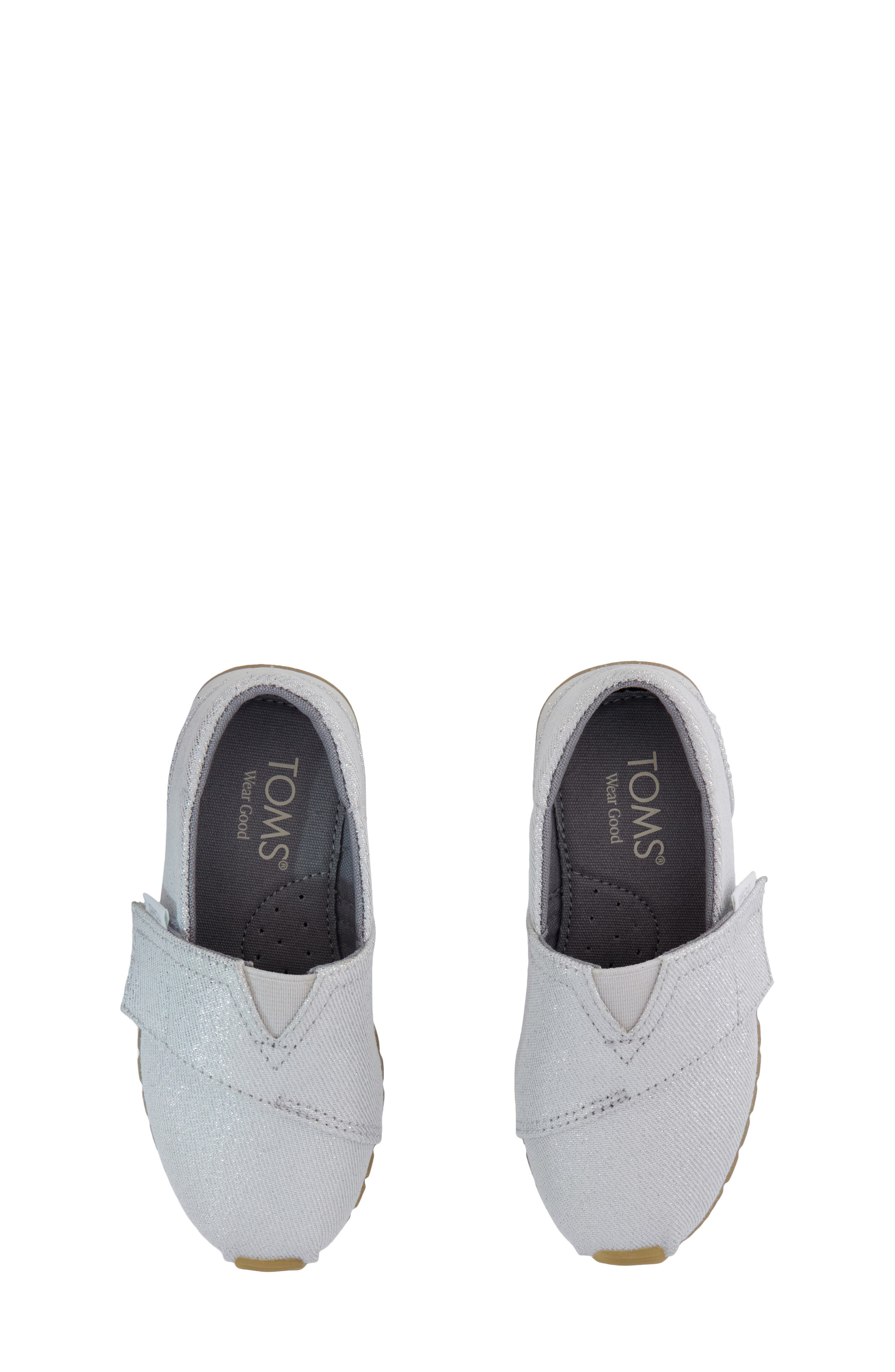 TOMS Kids' Alpargata Sneaker, Alternate, color, Silver