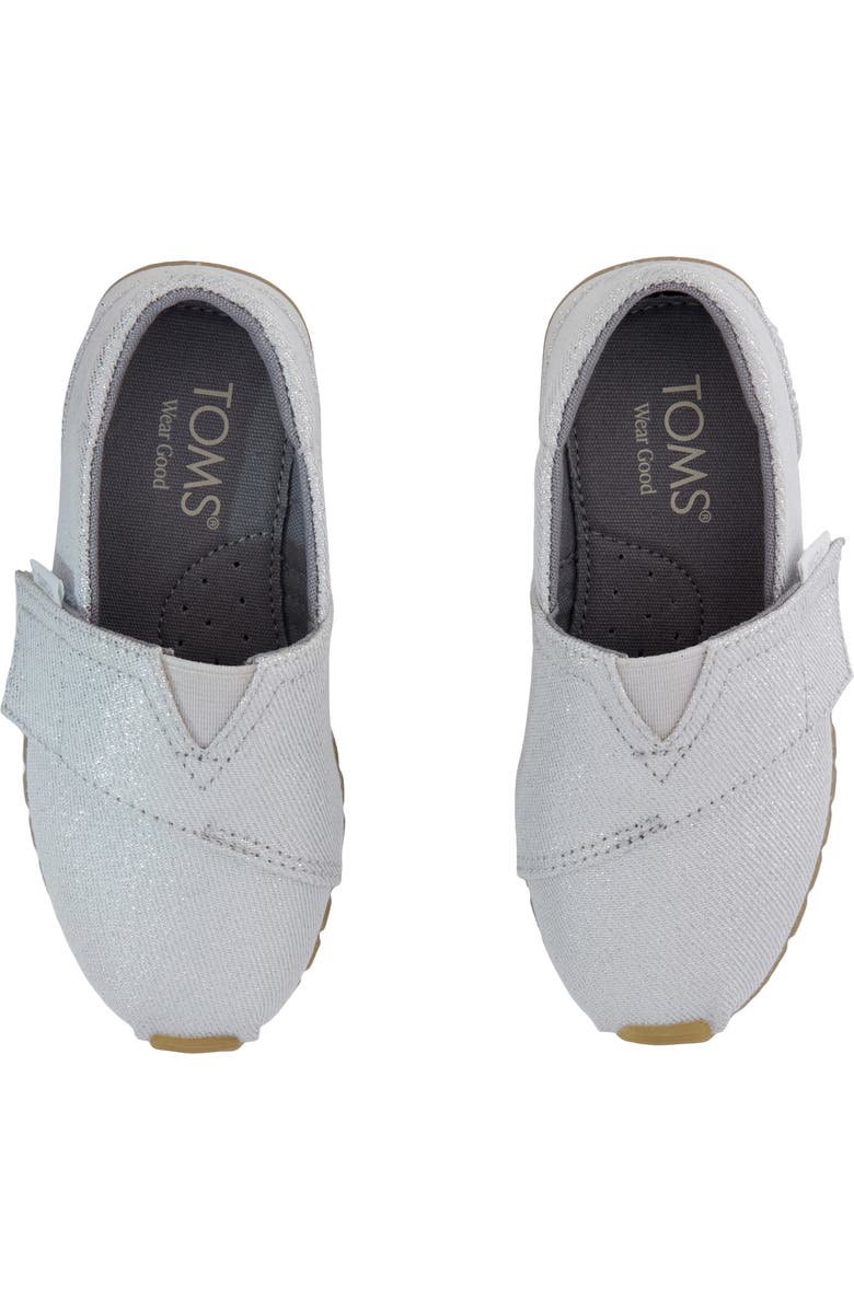 TOMS Kids' Alpargata Sneaker, Alternate, color, Silver