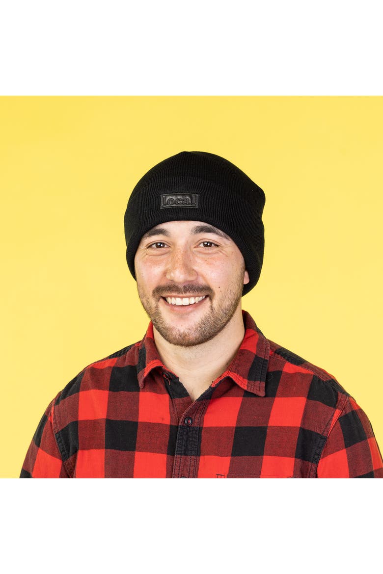 Local Beanie Acrylic Black, Alternate, color, Black