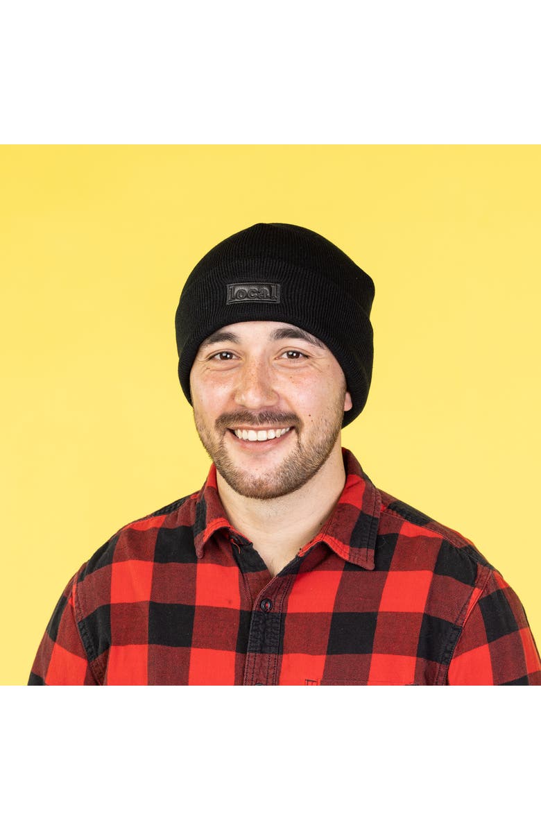 Totalee Gift Local Beanie Acrylic Black, Alternate, color, Black