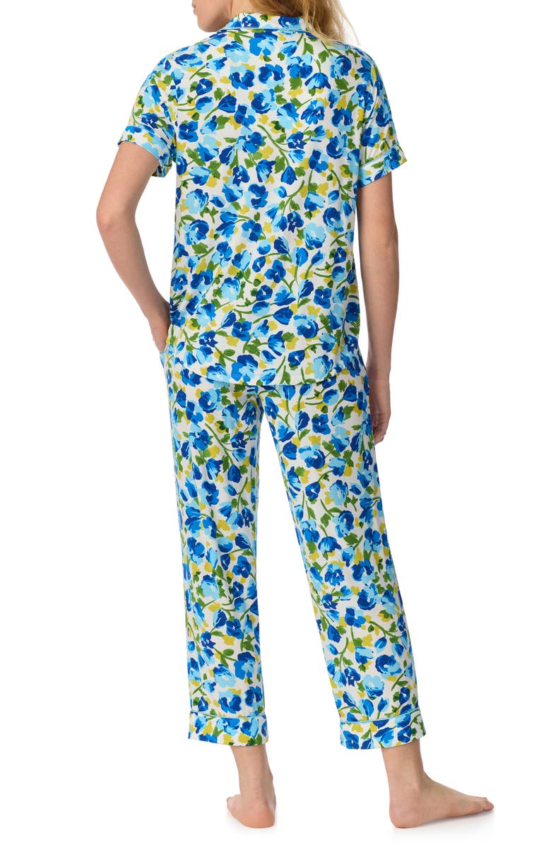 Kate Spade New York print crop pajamas, Alternate, color, White Blue