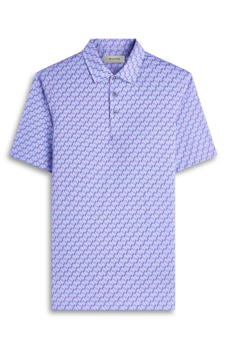 Bugatchi Victor OoohCotton<sup>®</sup> Geo Print Polo, Alternate, color, Lilac