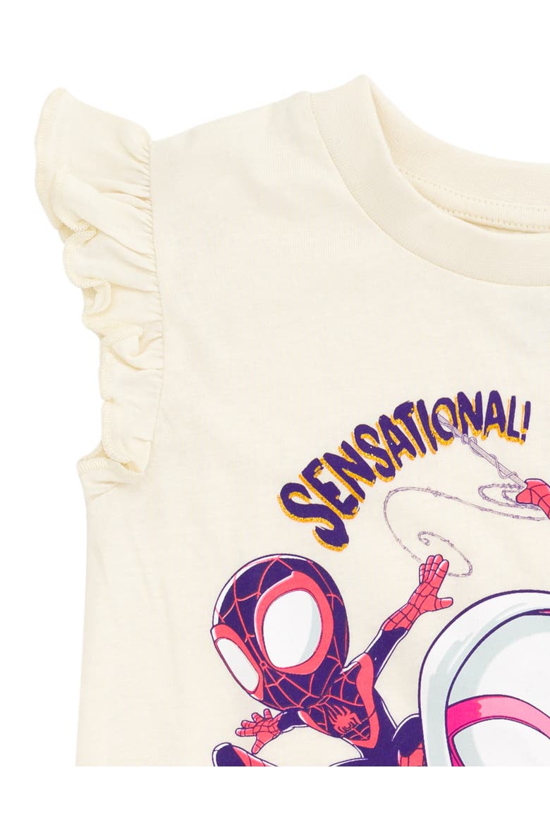 Spidey and His Amazing Friends 2-Piece T-Shirt and Leggings Set, Alternate, color, Ivory Purple
